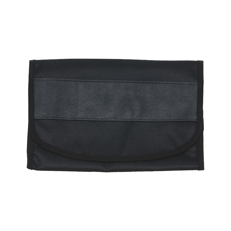 Wagenpapiertasche Nero unbedruckt aus schwarzem Nylon kombiniert mit Kunstleder - 1