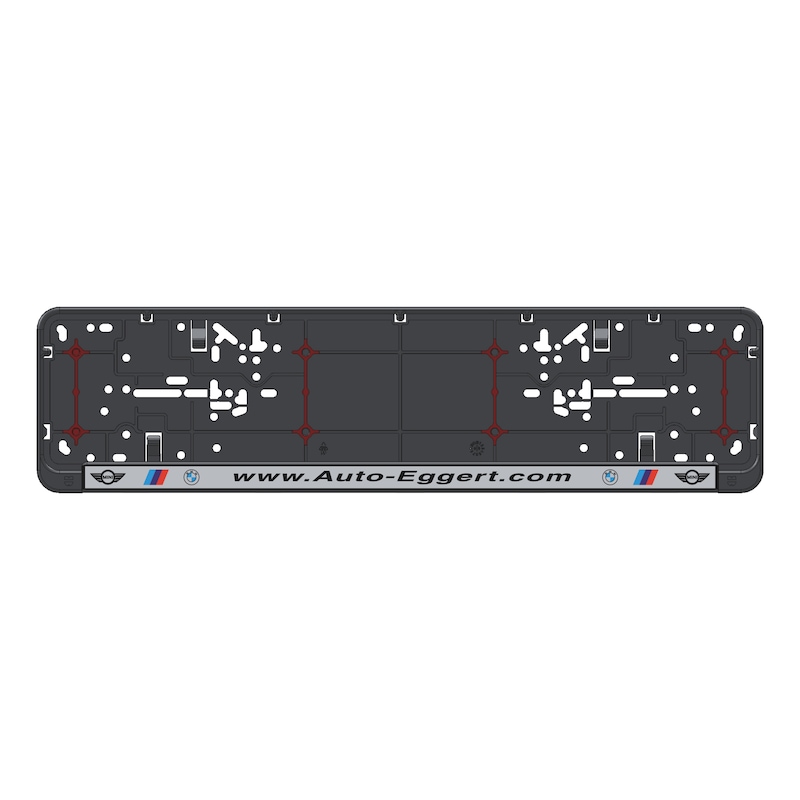 Complete printed Twin-Fixx number plate holder - NPH-COMPL-PLT/STR-4COL-TWINFIXX-520MM