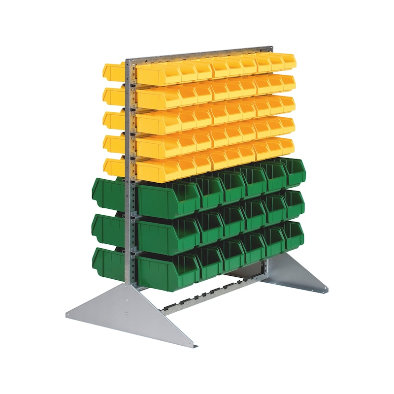Double-sided standing shelving unit 1000