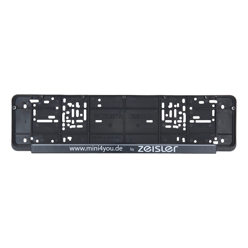Complete printed Classic number plate holder - NPH-COMPL-PLT/STR-1COL-CLASSIC-460MM