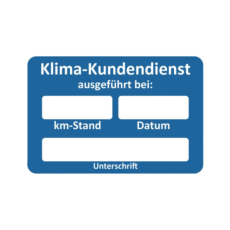 Kundendienst-Aufkleber - KDEDIENSTKLEB-KLIMA-KUNDENDIENST-250STK