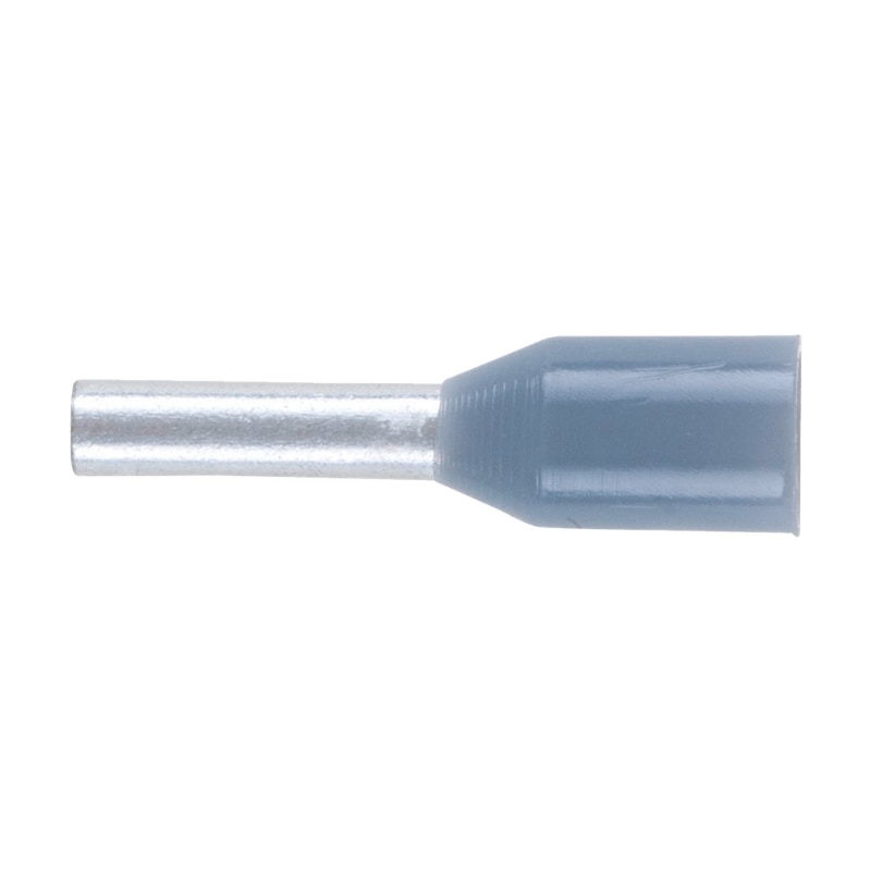 Wire end ferrule with plastic sleeve according to DIN 46228 Part 4 - WENDFER-DIN46228-CU-(J2N)-GREY-0,75X6,0