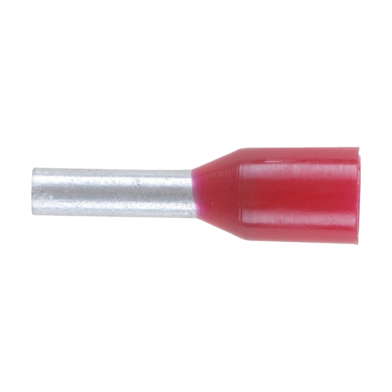 Wire end ferrule with plastic sleeve according to DIN 46228 Part 4 - WENDFRE-DIN46228-CU-(J2N)-RED-1,0X6,0
