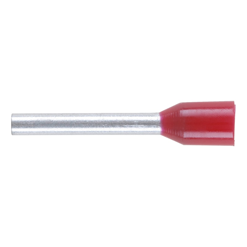 Wire end ferrule with plastic sleeve according to DIN 46228 Part 4 - WENDFRE-DIN46228-CU-(J2N)-RED-1,0X12,0