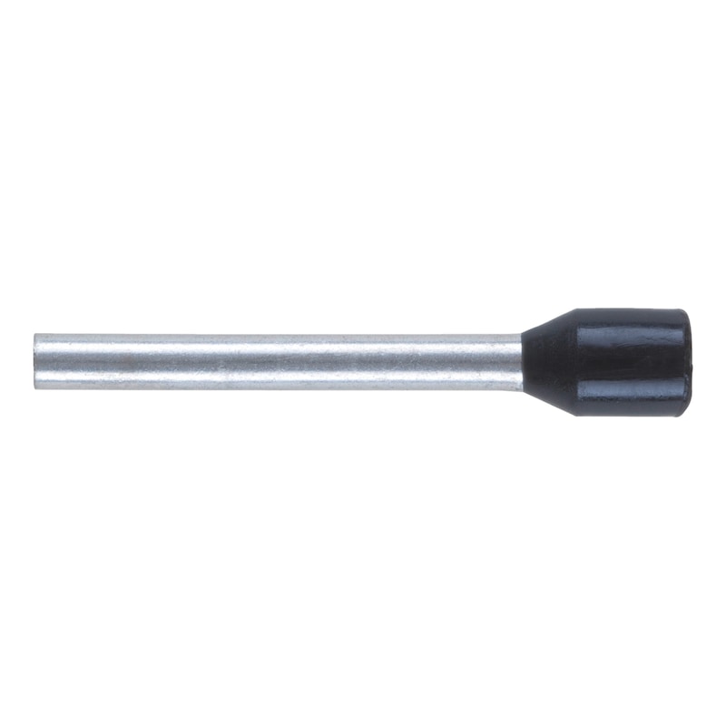 Wire end ferrule with plastic sleeve according to DIN 46228 Part 4 - WENDFER-DIN46228-CU-(J2N)-BLACK-1,5X18,0