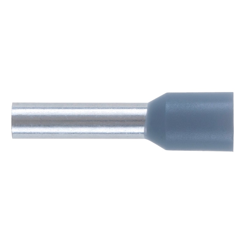 Wire end ferrule with plastic sleeve according to DIN 46228 Part 4 - WENDFER-DIN46228-CU-(J2N)-GREY-4,0X12,0