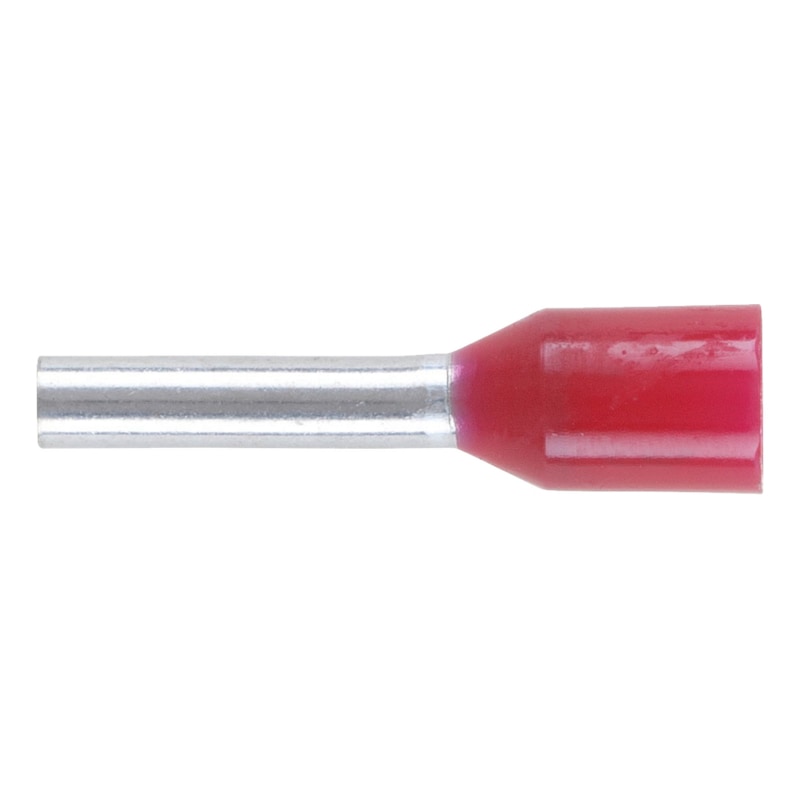 Wire end ferrule with plastic sleeve according to DIN 46228 Part 4 - WENDFRE-DIN46228-CU-(J2N)-RED-1,0X8,0