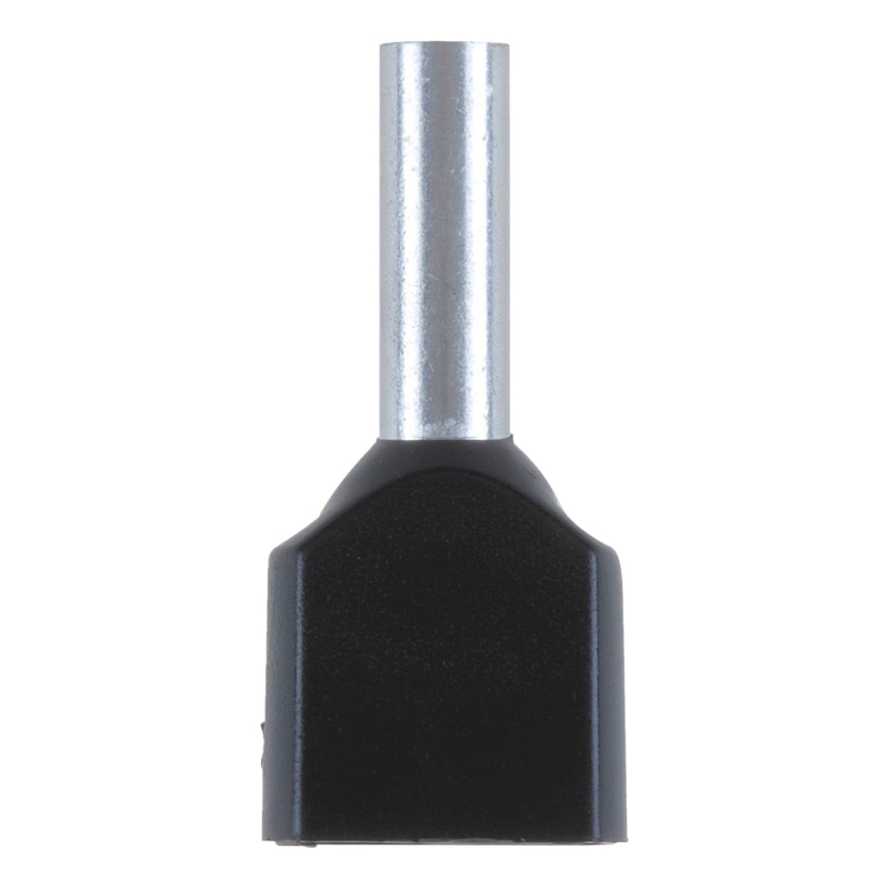 带塑料套管的 DUO 线端套圈 - 绝缘过线管-DUO-CU-(J2N)-黑色-1,5X8,0
