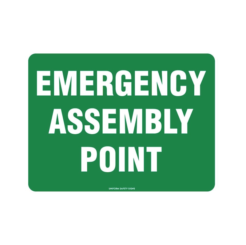 Workplace Safety Signage Emergency Assembly Point