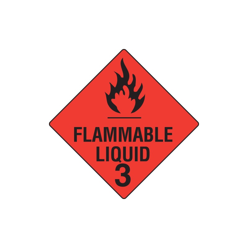 Danger: flammable liquid (text)