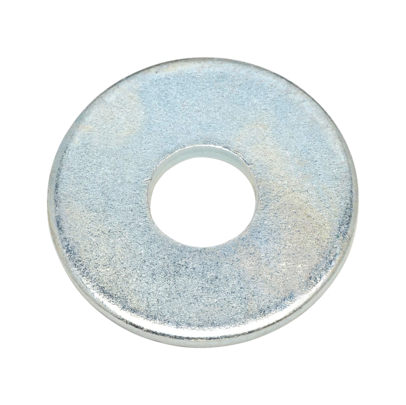 Washer with round hole Mainly for wood construction, DIN 440, zinc-plated steel, blue passivated (A2K) - 1
