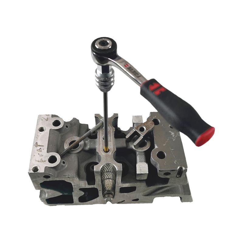 Adjustable clamp screw tap, extra long For the repair and cleaning of the mounting thread of injector adjustable clamps deep in the cylinder head - 2