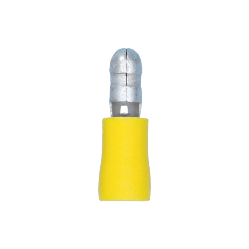 Crimp cable lug, round connector PVC-insulated - RDPLG-YELLOW-D5MM-(4,0-6,0SMM)