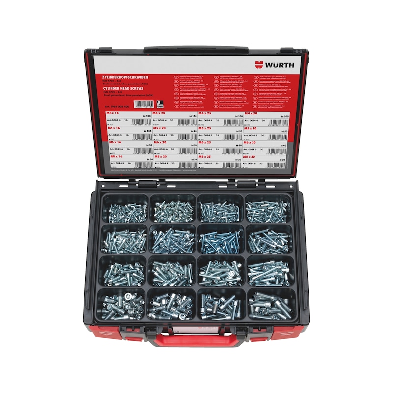 Screw cylinder head, assortment 960 pieces in system case 4.4.1. ISO 4762 - 1