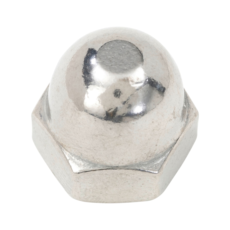 Hexagonal cap nut, high profile DIN 1587, A2 stainless steel, plain - 1