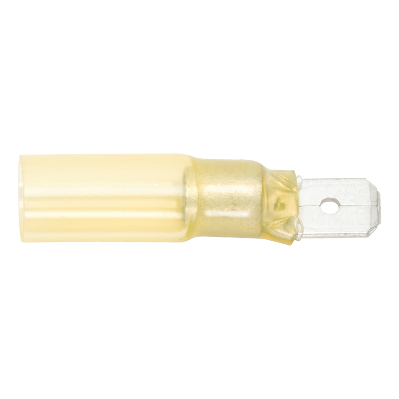 Heat-shrink crimp blade connector