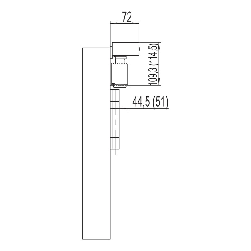 Elektromagnetické protipožární zařízení Se zavíračem dveří GTS 630 s&nbsp;kluznou kolejnicí a&nbsp;integrovaným detektorem kouře s&nbsp;napájecím zdrojem - 6