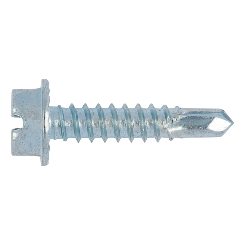 Drilling screw, hexagon head with collar and slot pias<SUP>®</SUP> - 1
