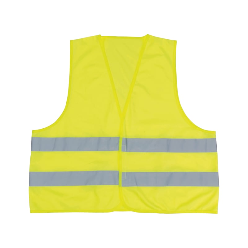 High-vis vest With hook-and-loop fastener - HIVISVEST-YELLOW-ISO20471-XL