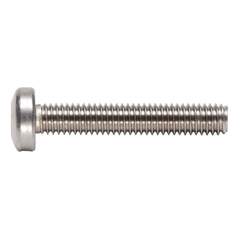 Pan Head screw with hexalobular head ISO 14583, A2-70 stainless steel, plain - 1