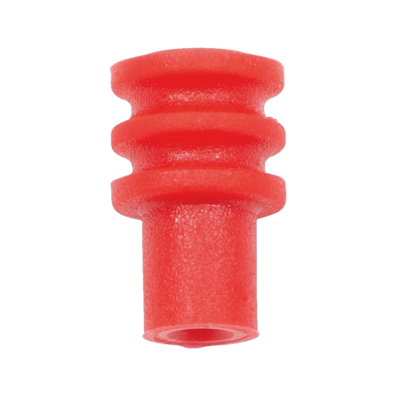 Single wire seal (SEAL) For uninsulated cable connector - SNGLWRESEAL-RED-(2,5-3,3MM)-D3,4MM
