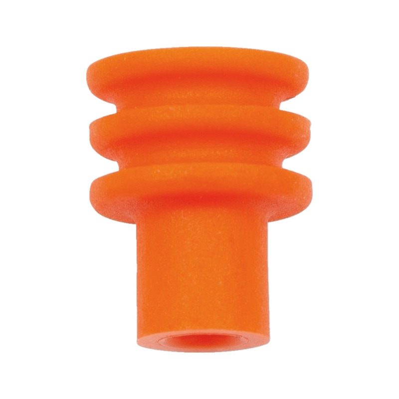 Single wire seal (SEAL) For uninsulated cable connector - SNGLWRESEAL-ORANGE-(2,2-3,0MM)-D3,4MM