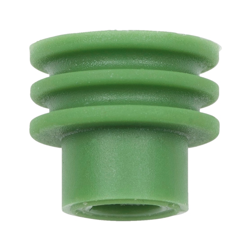 Single wire seal (SEAL) For uninsulated cable connector - SNGLWRESEAL-GREEN-(3,4-4,4MM)-D6,0MM
