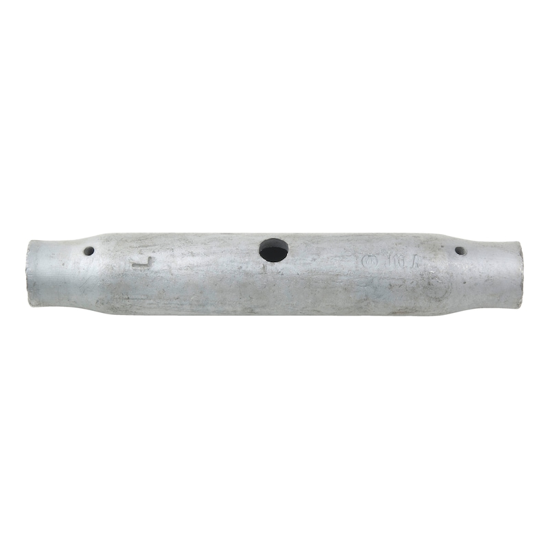 Manchon de tendeur à lanterne fabriqué en acier tubulaire DIN 1478 (en tube d'acier), acier L235 (S235JR), galvanisé à chaud (hdg) - 1