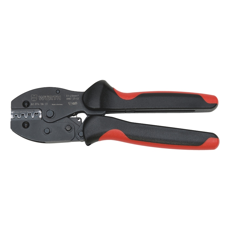 2C crimping pliers for uninsulated flat connectors