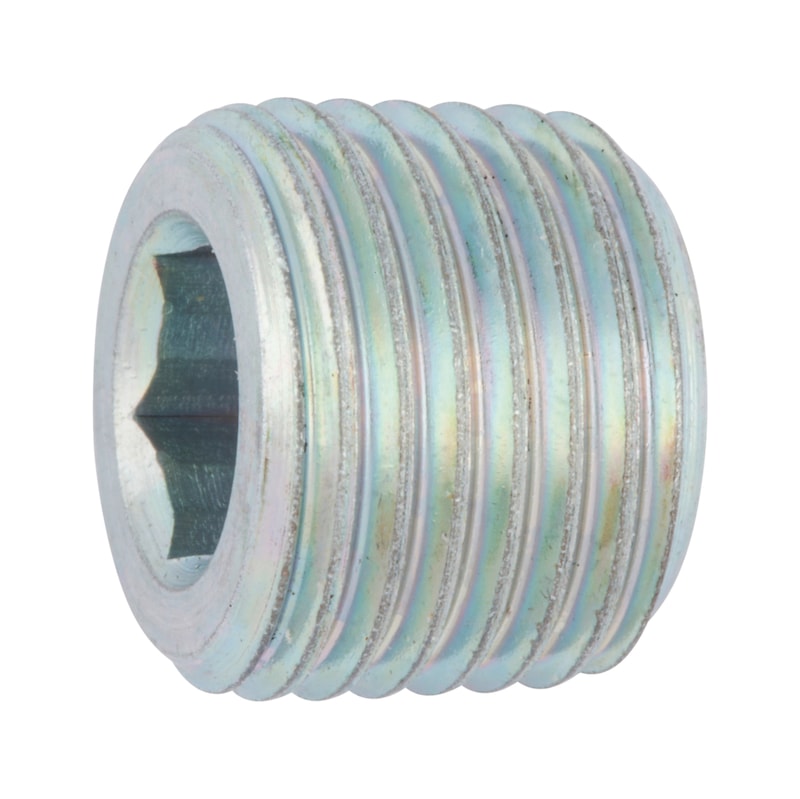 Hexagon socket screw-in nut, tapered thread, inch