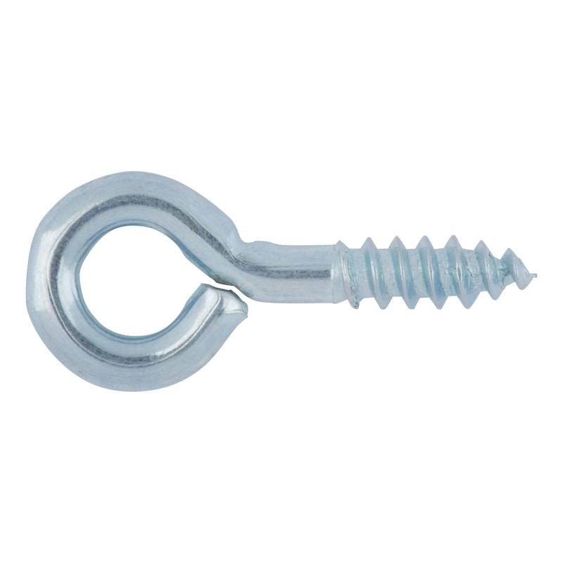 Ring bolts With wood screw thread, zinc-plated steel, blue passivated (A2K) - 1