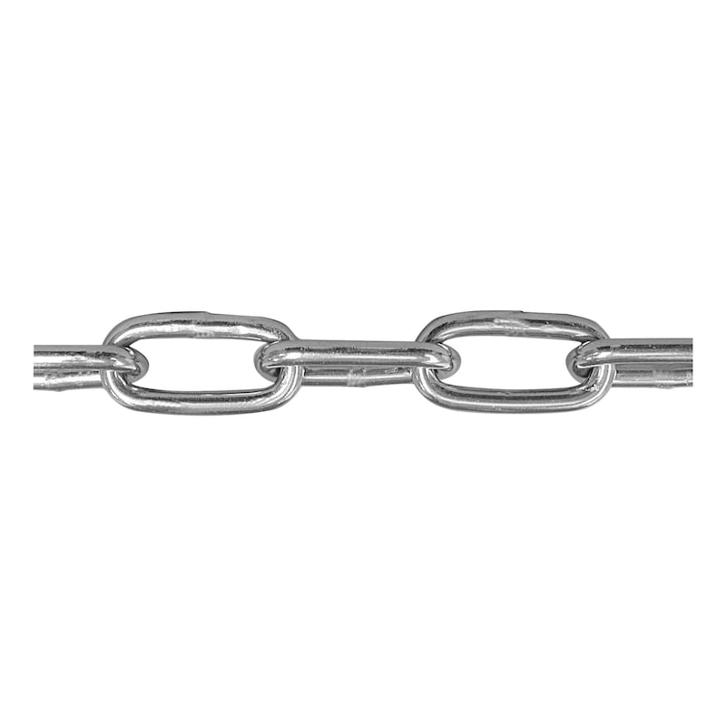 圆钢链，长环 - 长链带-DIN763-A4-D6