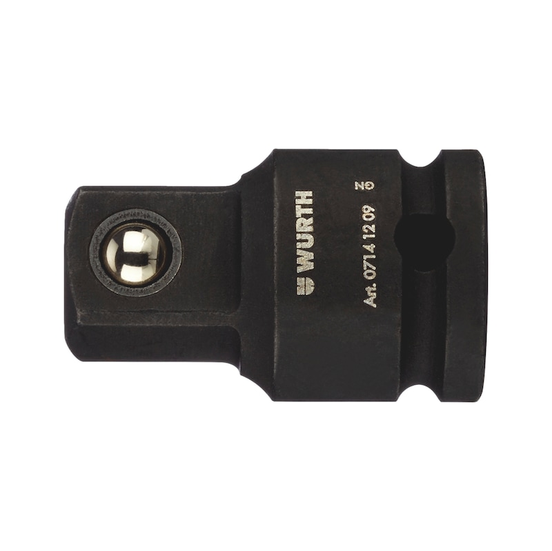 3/8 inch impact connector With 1/2 inch square drive and ball lock - ADAPT-(3/8-1/2IN)-D22