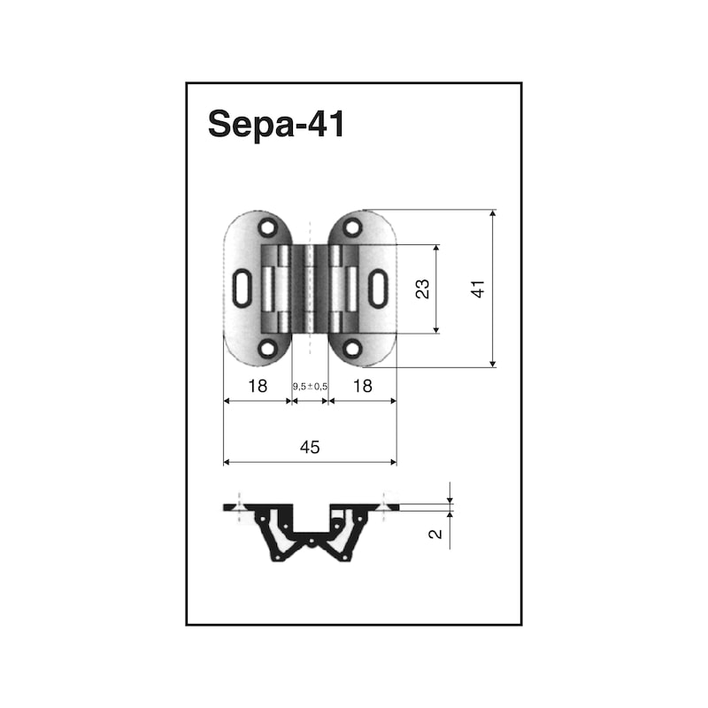 Cerniera per mobili serie SEPA 41 - 2