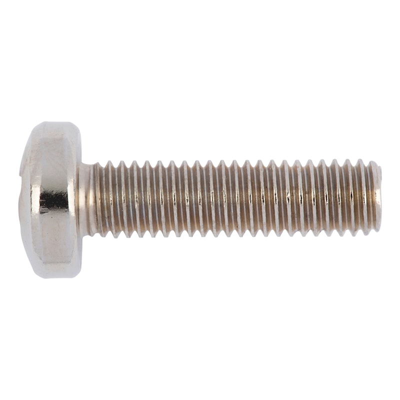 Pan head screw with Z cross recess DIN 7985, steel 4.8, nickel-plated (E2J) - 1