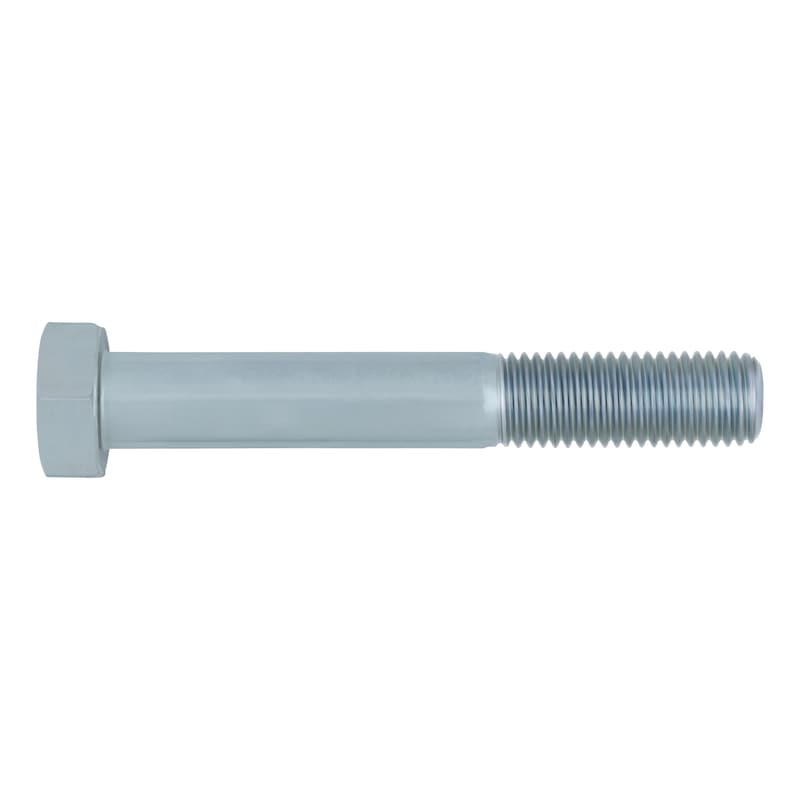 Hexagonal bolt with shank and fine thread DIN 960, steel 8.8, zinc-plated, blue passivated (A2K) - 1