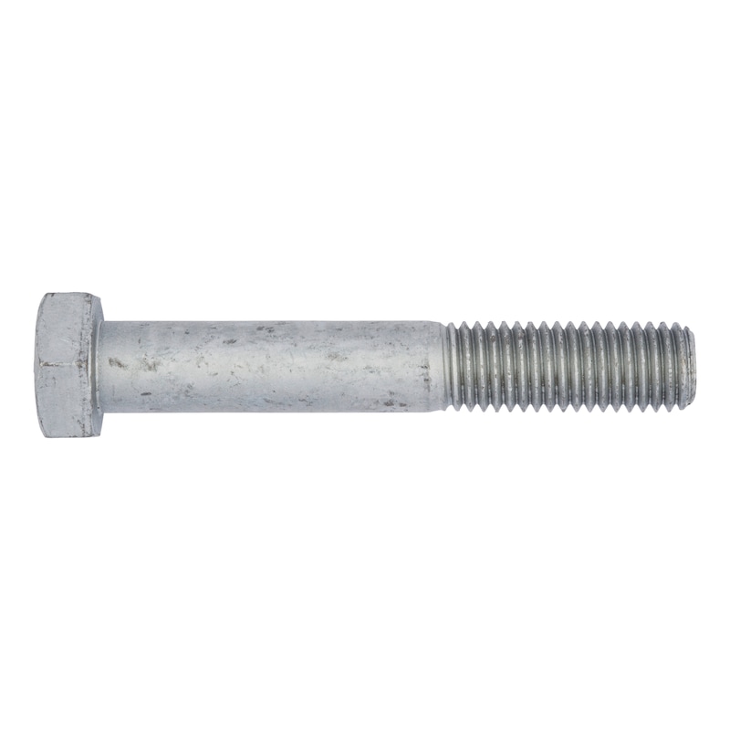 Sechskantschraube mit Schaft DIN 931, Stahl 10.9, Zink-Lamelle silber, Geomet - 1