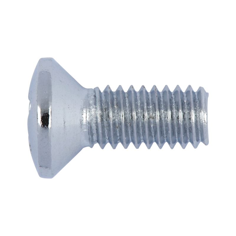 Raised countersunk head screw with H recessed head DIN 966, steel 4.8, chrome-plated (F2J) - 1