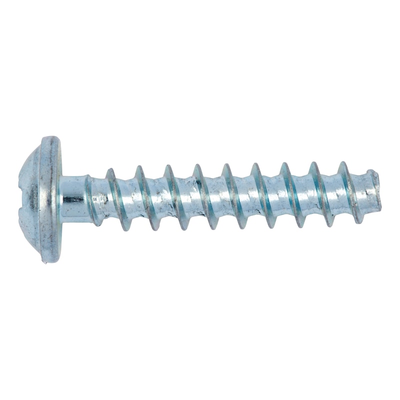 WÜPLAST<SUP>® </SUP>pan head screw with flange and Z Phillips head WN 1411, steel 10.9, zinc-plated, transparent passivated (A3K) - 1