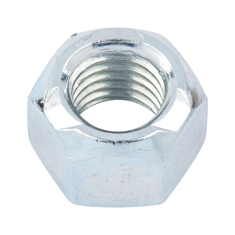 Hexagonal nut with clamping piece (all-metal) DIN 6925, steel 8, zinc-plated, blue passivated (A2K) - 1