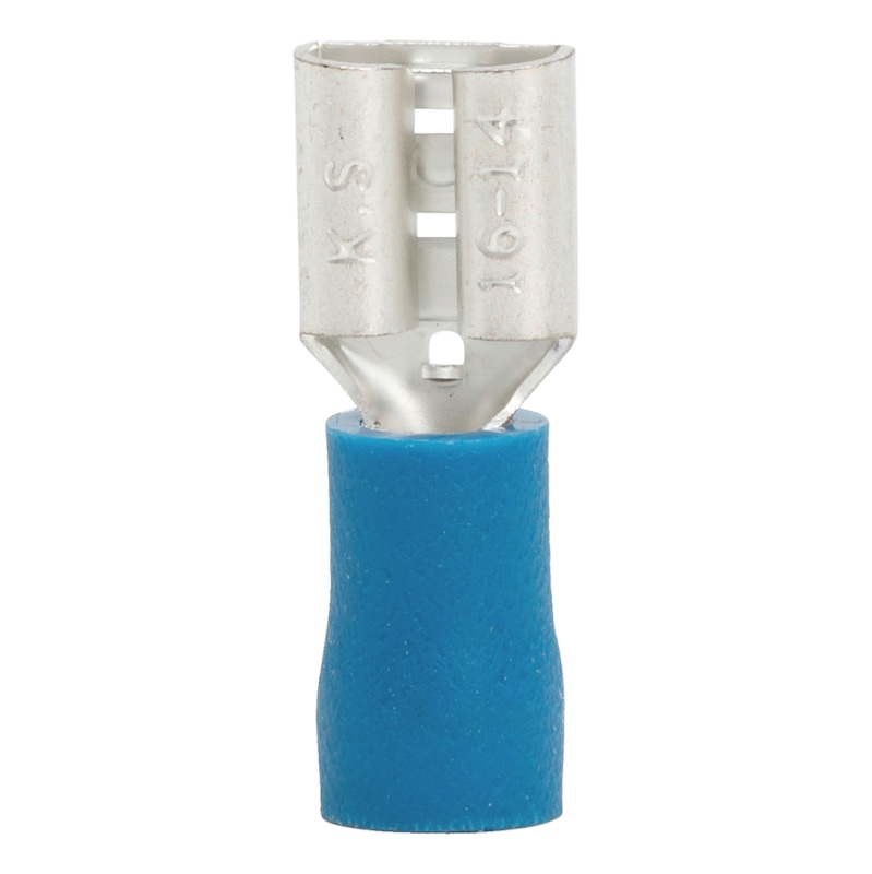 Crimp cable lug, push connector PVC-insulated - PSHCON-BLUE-6,3X0,8MM