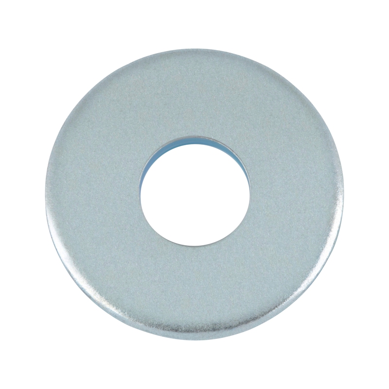 Washer with large outside diameter DIN 9021 (with large outside diameter), steel, zinc-plated, blue passivated (A2K) - 1