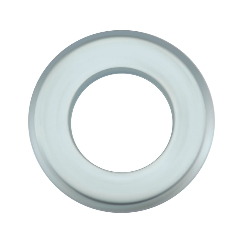 Rondelle plate avec chanfrein ISO 7090, acier, 300 HV, zingué bleu (A2K) - 1