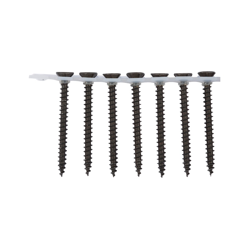Cement board screw, collated - SCR-CS-CMNT-CTRHD-H2-MG/W-(PHR)-4X30