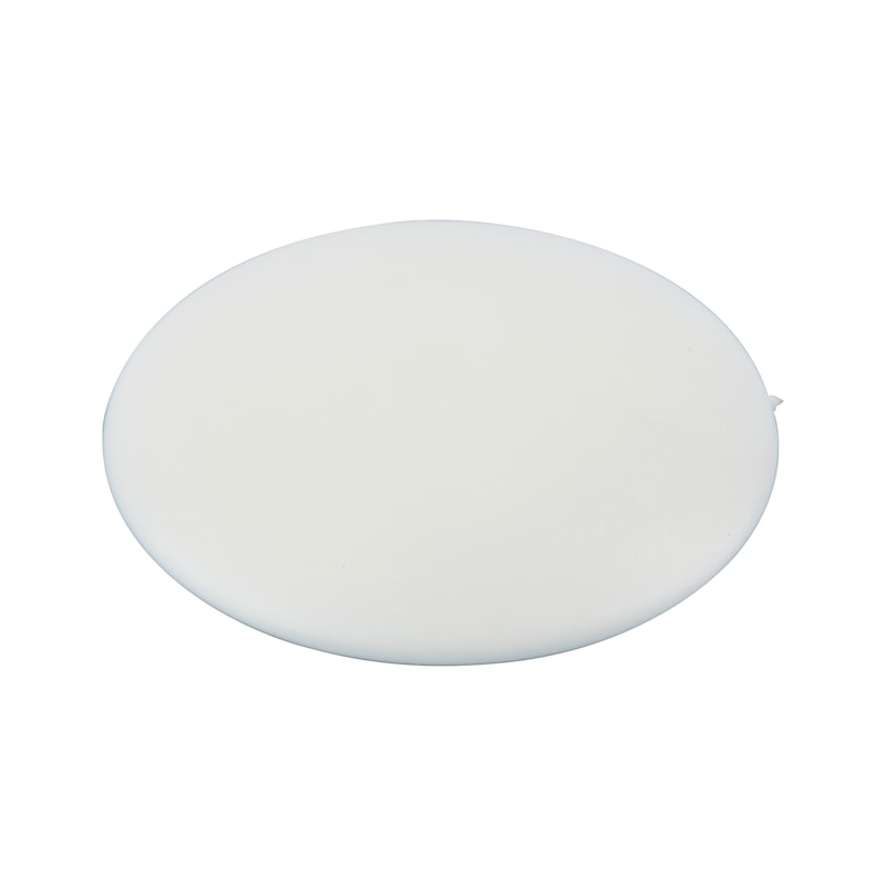 Flat cover cap, for hexalobular socket and AW drive - CAP-FL-AW40-R9010-PUREWHITE-D15