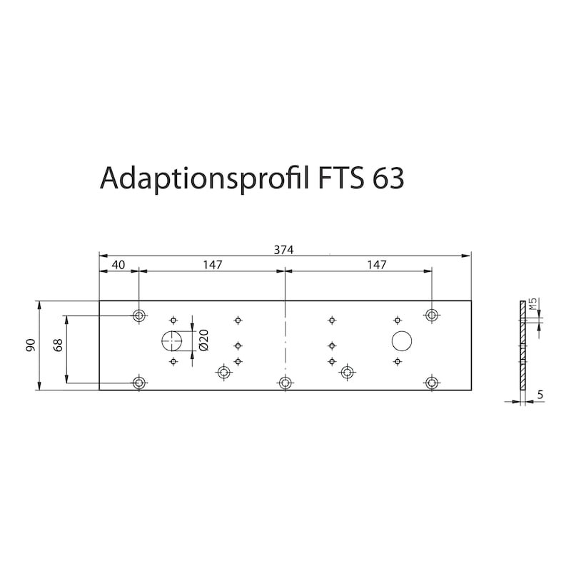 Adaptionsprofil Für Türschließer FTS 63 - 2