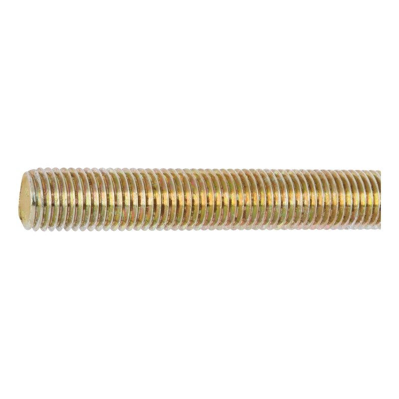 Threaded rod DIN 976-1 (shape A) with standard metric ISO thread, steel 8.8, zinc-plated yellow - 1