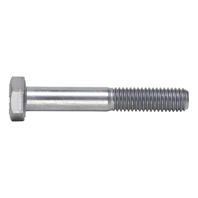 Hexagonal bolt with shank ISO 4014, steel 8.8, zinc-nickel-plated, silver (ZNSHL) - 1