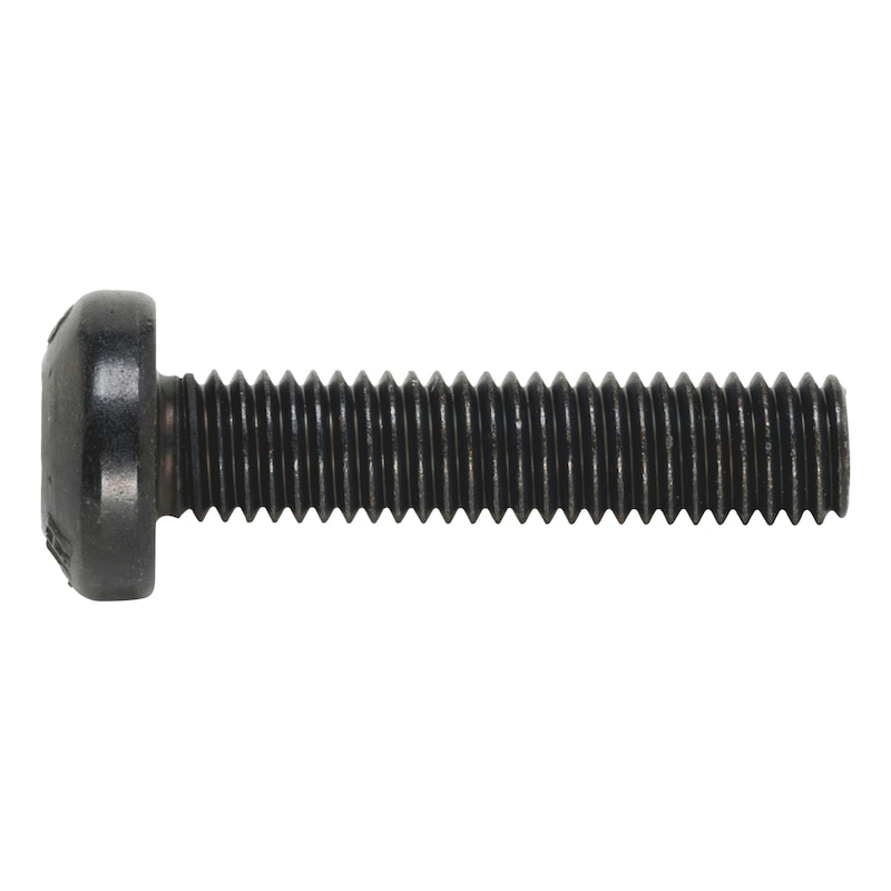 Flachkopfschraube mit Innensechsrund ISO 14583, Stahl FK8.8, Zink-Nickel schwarz (ZNBHL) - 1