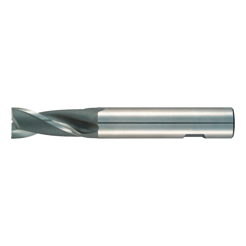 HSCo8 keyway end mill, long, twin blade, centre-cutting - 1